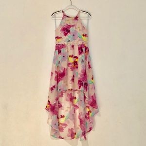 Floral Homecoming Sequin Hearts Girls Dress